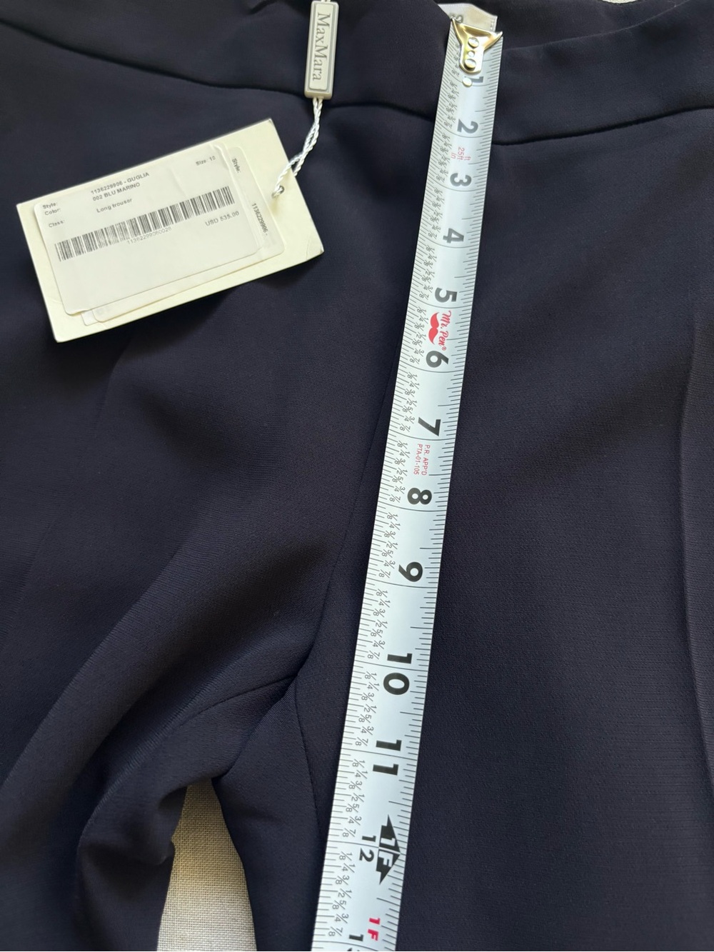 NWT Max Mara Guglia Navy Tailored Trousers Size 10 Made in Italy - Picture 11 of 13